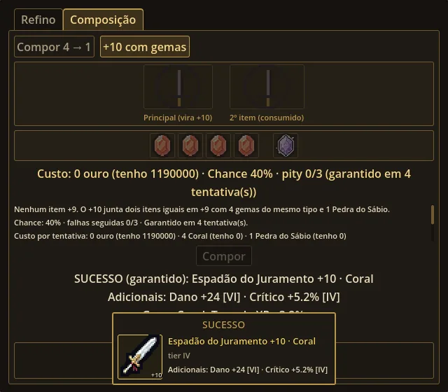 Forge: a successful +10 with coral